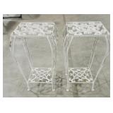 White Wrought Iron Plant Stands
