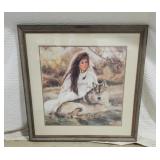 Marija Aspen Gold Native American Maiden and Wolf