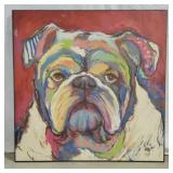 Pop-Art Style Bulldog Canvas Wall Art