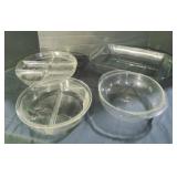 Assorted Vintage Clear Glass Bakeware
