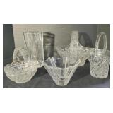 Assorted Decorative Clear Glassware