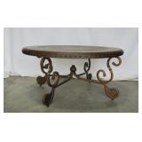 Ornate Round Wooden Coffee Table