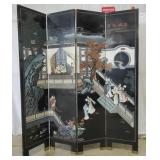 Four-Pannel Asian Style Folding Room Divider