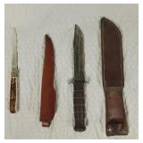 Schrade Filet Knife & USMC Marked Knife