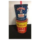 Vintage Lard Tins