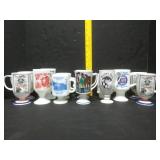 Vintage Milk Glass Mugs