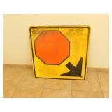 Stop Sign Ahead Metal Sign - 36 x 36 Stop Sign Ahead Metal Sign - 36 x 36