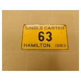 Single Carter 36 motorcycle licence plate Single Carter 36 motorcycle licence plate