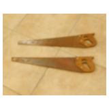 2 antuqie hand saws 2 antuqie hand saws