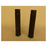 2 - Antique Brass Gun Shells 2 - Antique Brass Gun Shells