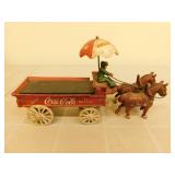Antique Cast Coca Cola Horse & Trailer Antique Cast Coca Cola Horse & Trailer