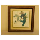 Norman Rockwell - Ice Skating Framed Picture Norman Rockwell - Ice Skating Framed Picture