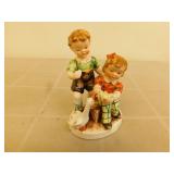 Occupied Japan Boy and Girl with Ducks Figurine Occupied Japan Boy and Girl with Ducks Figurine