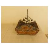 Large Decorative Wicker Basket - 12 x 19 x 9 Large Decorative Wicker Basket - 12 x 19 x 9