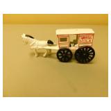 Fresh Milk Cast Horse And Wagon- 7' Long Fresh Milk Cast Horse And Wagon- 7' Long