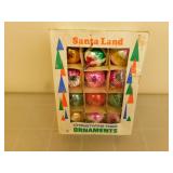 Box of (12) Glass Hand Decorated Christmas Bulbs Box of (12) Glass Hand Decorated Christmas Bulbs