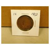 1912 Canadian Large Cent Coin