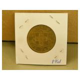 1961 Jamaican One Penny Coin 1961 Jamaican One Penny Coin