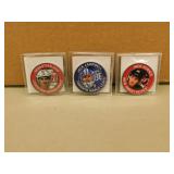 3-  39MM Collectors Coins- various players  /4500