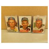 3- 1953 Topps Collectible Baseball Cards