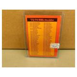 1973-74 OPC NHL Checklist #129- unmarked