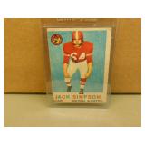 1959 Topps Jack Simpson #31 CFL Football Card