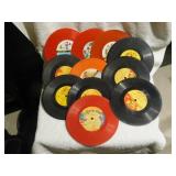 lot of 12 Children's 7 inch records/coloured vinyl