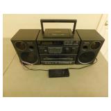 Panasonic am/fm dual cassette player with remote