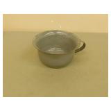 Vintage grey granite ware chamber pot  5 in tall
