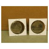 2- 1985 Canadian $1 Coins V.F.