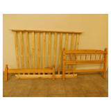 Double wooden bed frame