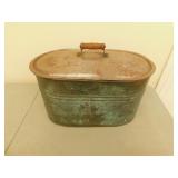 Vintage copper boiler  24 in long