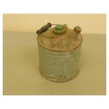 Antique galvanized metal gasoline can  10 in tall