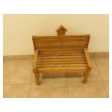 Decorative wooden garden bench 13X26X21