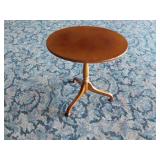 Oval Wooden Side Table - 14 x 19 x 21