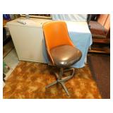Vintage Leather Bar Stool - 30' Tall