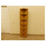 6 Tier wooden corner shelf  8X18X73