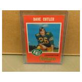 1971 OPC Dave Cutler #52 CFL Football Card