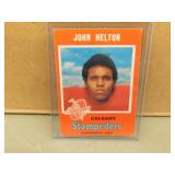 1971 OPC John Helton #125 CFL Football Card