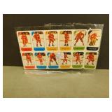 1980's -Post Cereal Detroit Red Wings Uncut Sheet