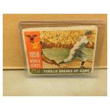1960 Topps Furillo Breaks Up Game #387 Card