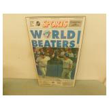 Plaque Front Page Sports Section Oct. 25, 1992