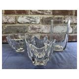 3 PCS CLEAR GLASS VASES