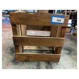 RUSTIC WOOD CRATE;  13" X 14" X 13.5"
