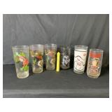 (6 PCS) VINTAGE GLASS COLLECTOR CUPS -