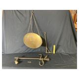 VINTAGE BRASS HANGING SCALE