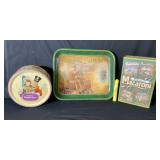 (3 PCS) VINTAGE TIN TRAY, MACKINTOSH