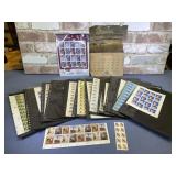 BOX LOT: 14 STAMP COLLECTOR PAGES WITH STAMPS