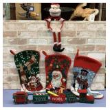 BOX LOT: 5 PCS CHRISTMAS Dï¿½COR - 3 NEEDLEPOINT