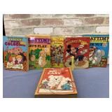 PLASTIC TUB WITH 6 CHILDRENS GIANT ACTIVITY